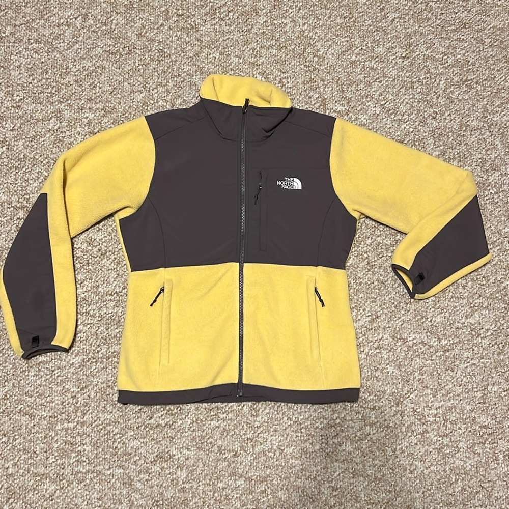 The North Face Women’s Yellow and Gray Denali Jacket